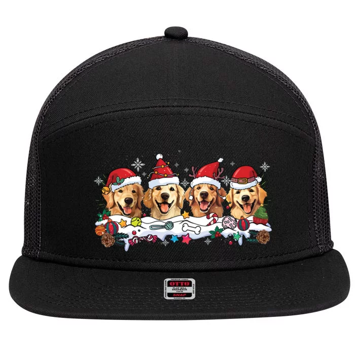 In My Golden Retriever Era Christmas 7 Panel Mesh Trucker Snapback Hat