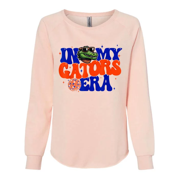 In My Gators Era Game Day Mascot Spirit Squad Florida Groovy Womens California Wash Sweatshirt