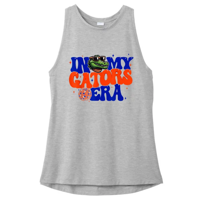 In My Gators Era Game Day Mascot Spirit Squad Florida Groovy Ladies Tri-Blend Wicking Tank