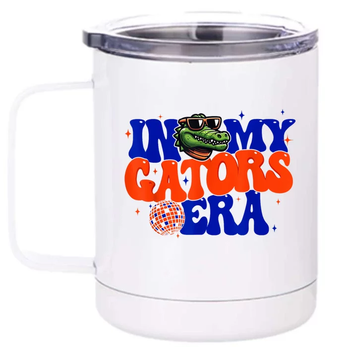 In My Gators Era Game Day Mascot Spirit Squad Florida Groovy Front & Back 12oz Stainless Steel Tumbler Cup