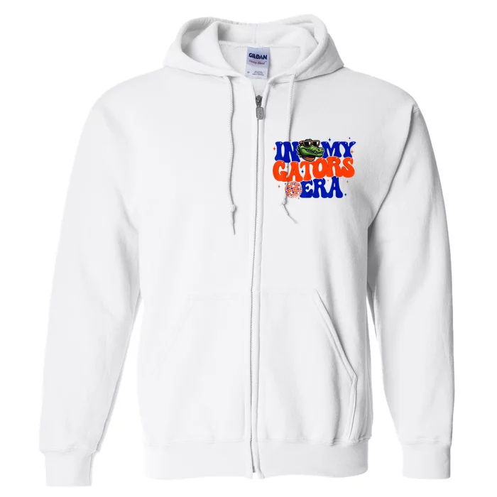 In My Gators Era Game Day Mascot Spirit Squad Florida Groovy Full Zip Hoodie