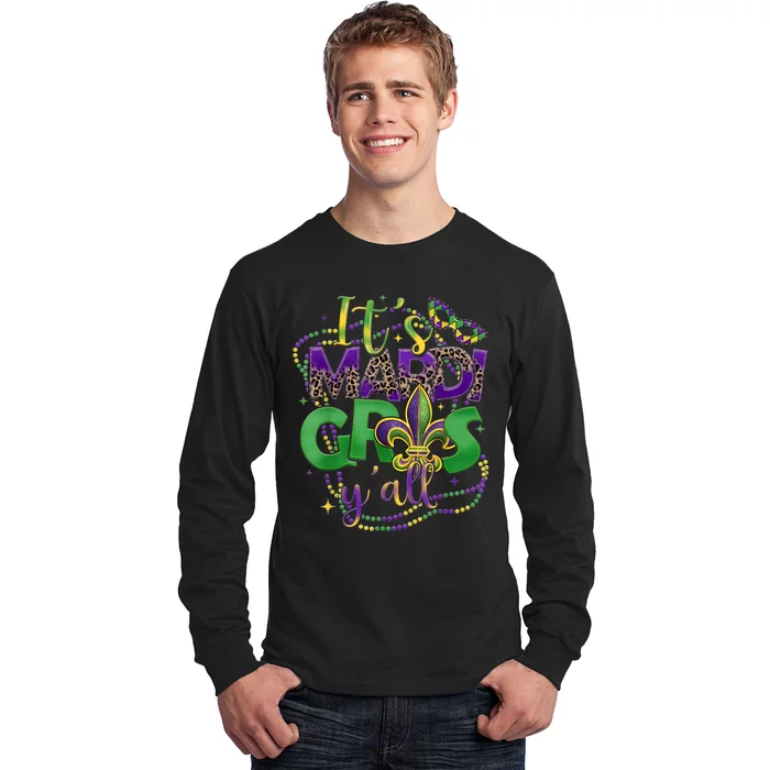 Its Mardi Gras Yall Mardi Gras Long Sleeve Shirt