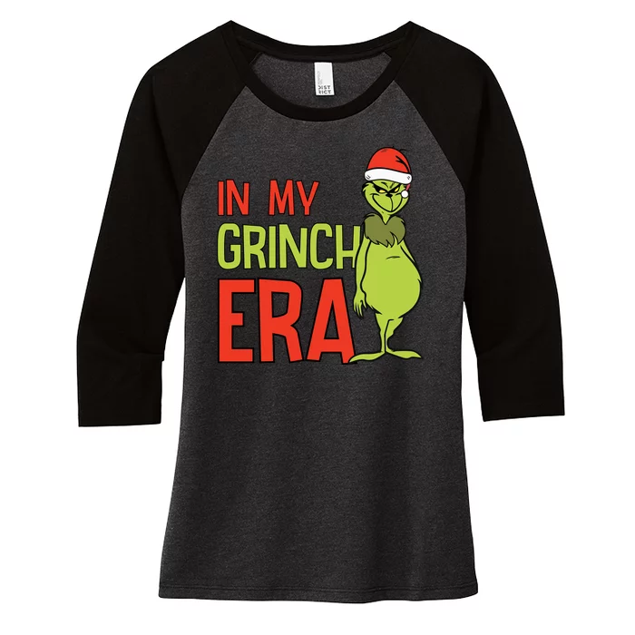 In My Grinchmas Era Women's Tri-Blend 3/4-Sleeve Raglan Shirt