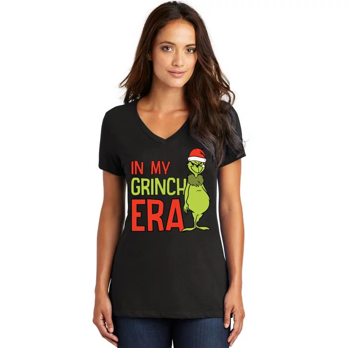 In My Grinchmas Era Women's V-Neck T-Shirt