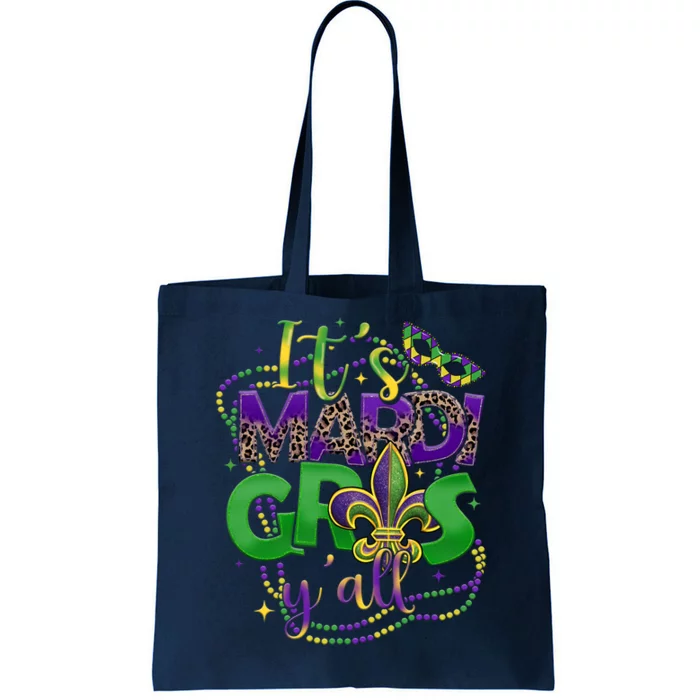 Its Mardi Gras Yall Mardi Gras Funny Holiday Tote Bag