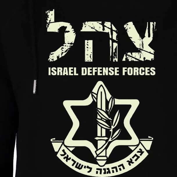 IDF Military Green Israeli Army IDF Tzahal Womens Funnel Neck Pullover Hood