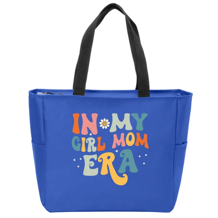 In My Girl Mom Era Groovy Vintage Zip Tote Bag