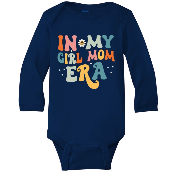 In My Girl Mom Era Groovy Vintage Baby Long Sleeve Bodysuit