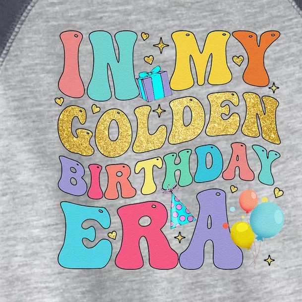 In My Golden Birthday Era Women Retro Groovy Birthday Toddler Fine Jersey T-Shirt