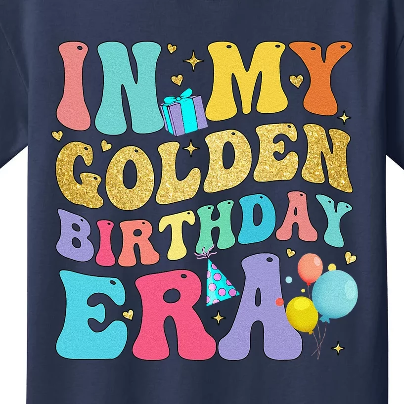 In My Golden Birthday Era Women Retro Groovy Birthday Kids T-Shirt