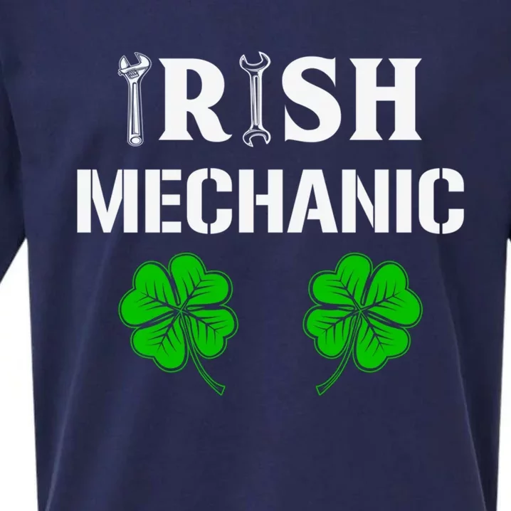 Irish Mechanic Gift Machinist Gift St Patrick’s Day Gift Sueded Cloud Jersey T-Shirt