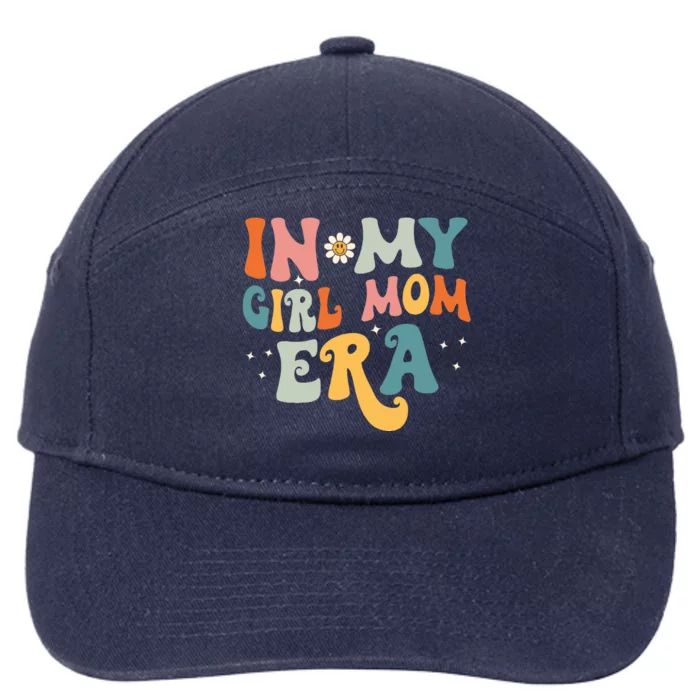 In My Girl Mom Era Groovy Vintage 7-Panel Snapback Hat