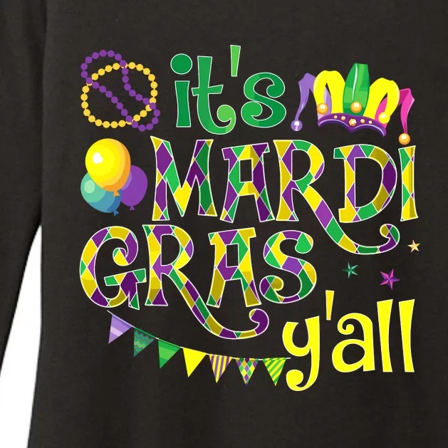 ItS Mardi Gras YAll Mardi Gras Costume Womens CVC Long Sleeve Shirt