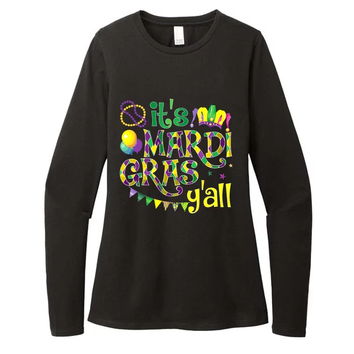 ItS Mardi Gras YAll Mardi Gras Costume Womens CVC Long Sleeve Shirt