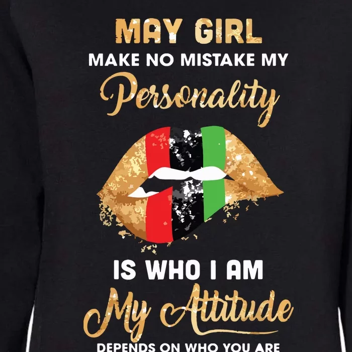 Im May Girl Sexy Lip Black Women Gemini Birthday Gift Womens California Wash Sweatshirt