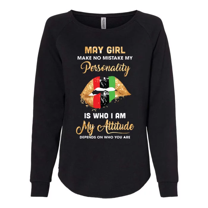 Im May Girl Sexy Lip Black Women Gemini Birthday Gift Womens California Wash Sweatshirt