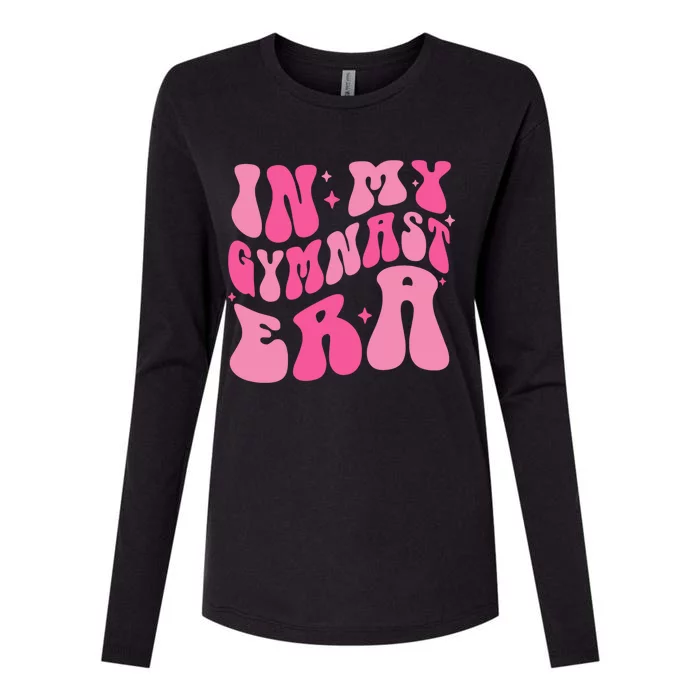 In My Gymnast Era Groovy Gymnastics Trendy Mom Gift Womens Cotton Relaxed Long Sleeve T-Shirt