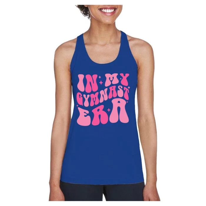 In My Gymnast Era Groovy Gymnastics Trendy Mom Gift Women's Racerback Tank