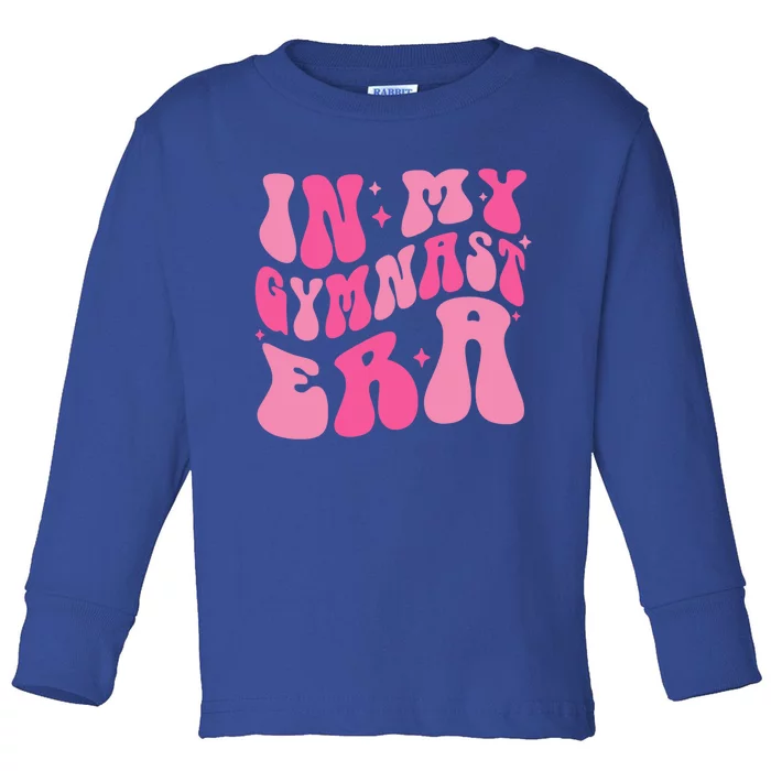 In My Gymnast Era Groovy Gymnastics Trendy Mom Gift Toddler Long Sleeve Shirt