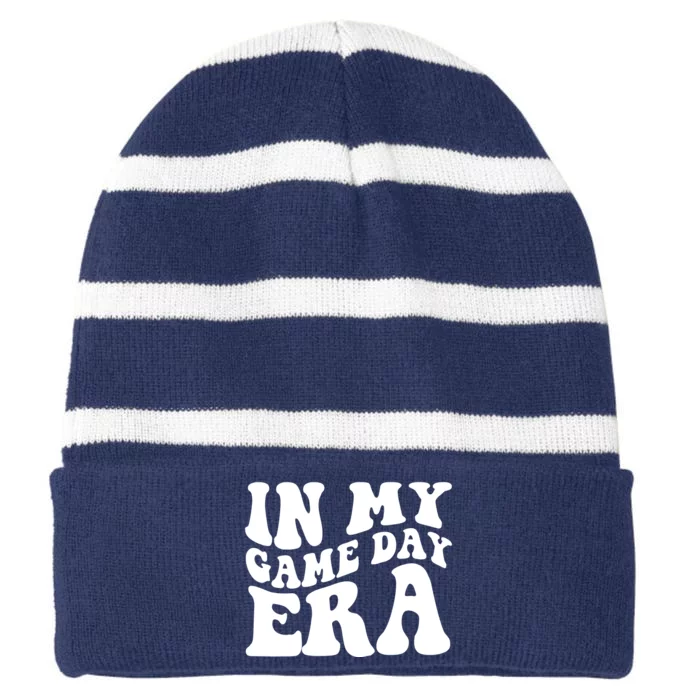 In My Game Day Era Retro Sport Striped Beanie with Solid Band