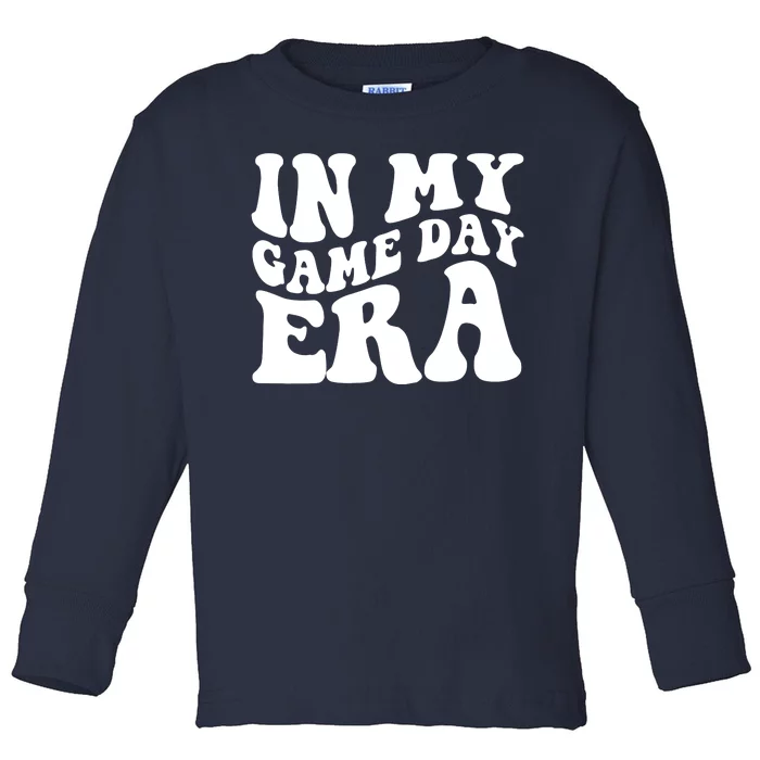 In My Game Day Era Retro Sport Toddler Long Sleeve Shirt