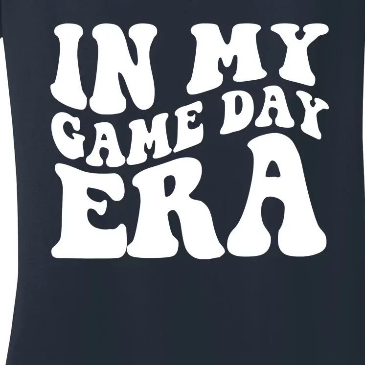 In My Game Day Era Retro Sport Women's V-Neck T-Shirt