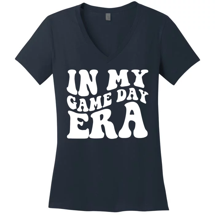 In My Game Day Era Retro Sport Women's V-Neck T-Shirt