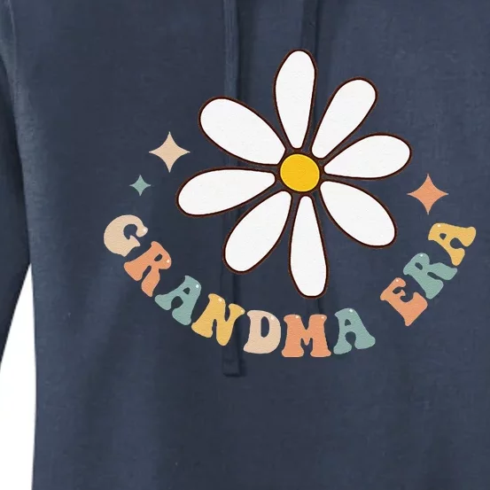 In My Grandma Era Lover Groovy Retro Mom Mothers Day On Back Women's Pullover Hoodie