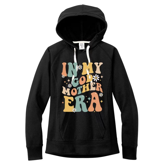 In My Godmother Era Lover Groovy Retro Mom Funny Mothers Day Women's Fleece Hoodie