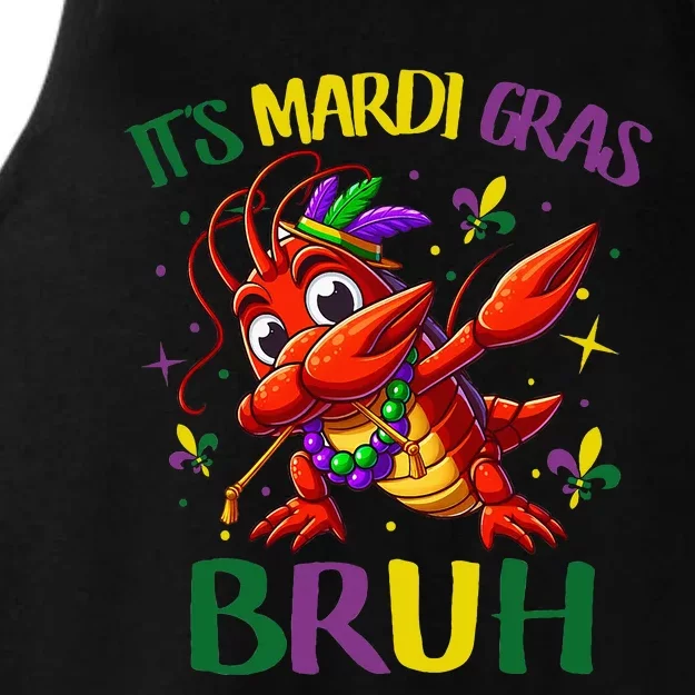 ItS Mardi Gras Bruh Dabbing Crawfish Carnival Ladies Tri-Blend Wicking Tank