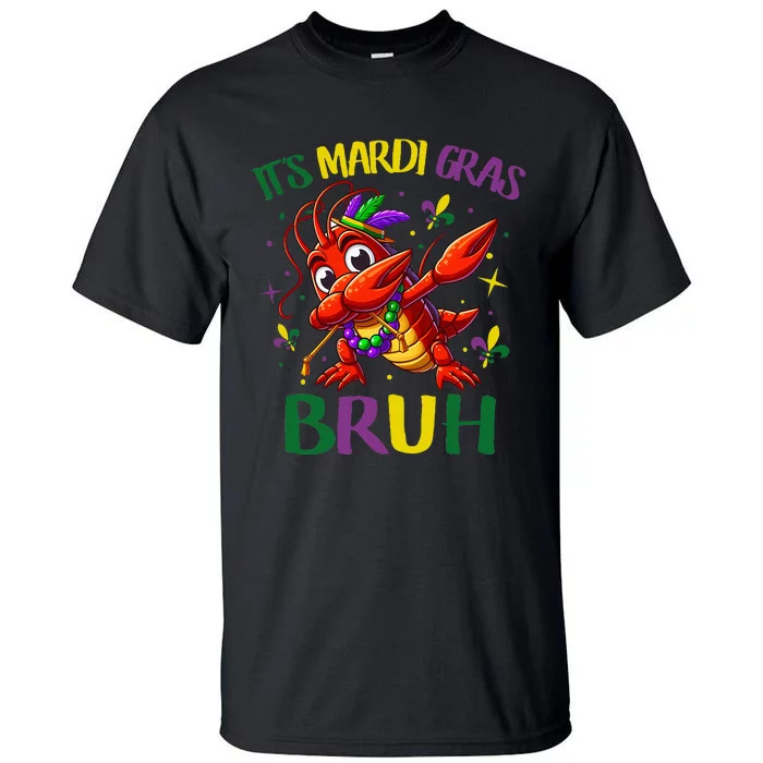 ItS Mardi Gras Bruh Dabbing Crawfish Carnival Tall T-Shirt