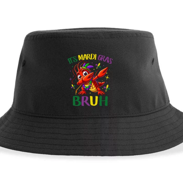 ItS Mardi Gras Bruh Dabbing Crawfish Carnival Sustainable Bucket Hat