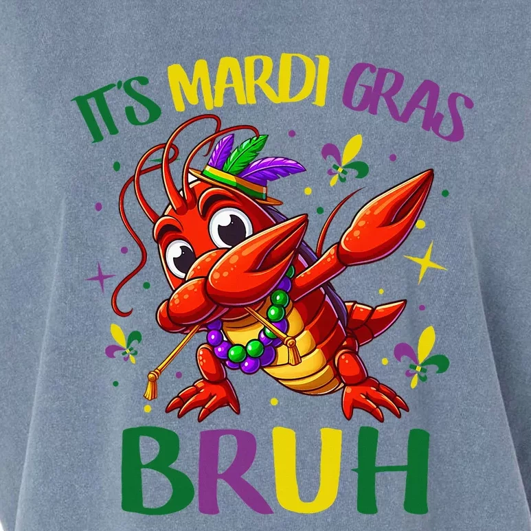 ItS Mardi Gras Bruh Dabbing Crawfish Carnival Garment-Dyed Women's Muscle Tee