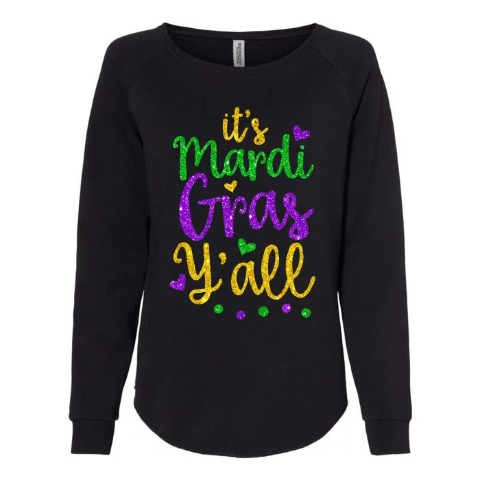 Its Mardi Gras Yall Mardi Gras Party Mask Costume Womens California Wash Sweatshirt