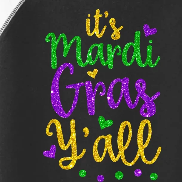 Its Mardi Gras Yall Mardi Gras Party Mask Costume Toddler Fine Jersey T-Shirt