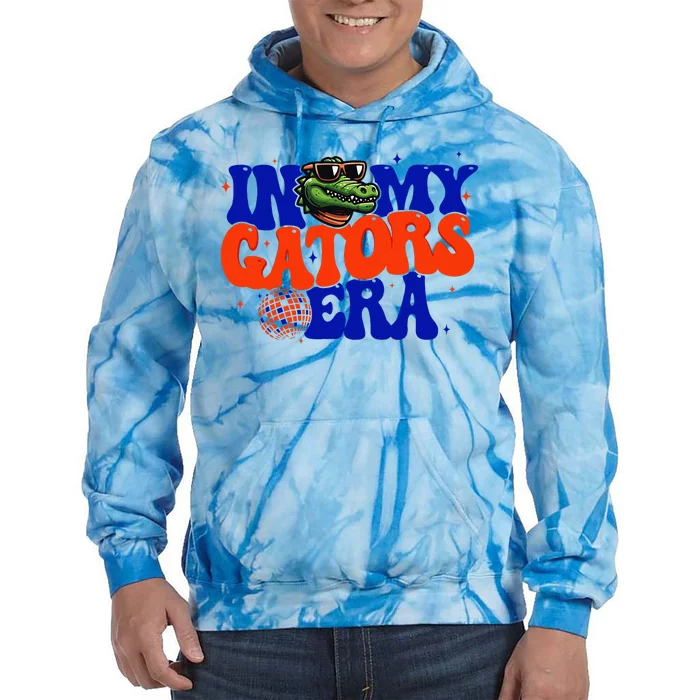 In My Gators Era Game Day Mascot Spirit Squad Florida Groovy Tie Dye Hoodie