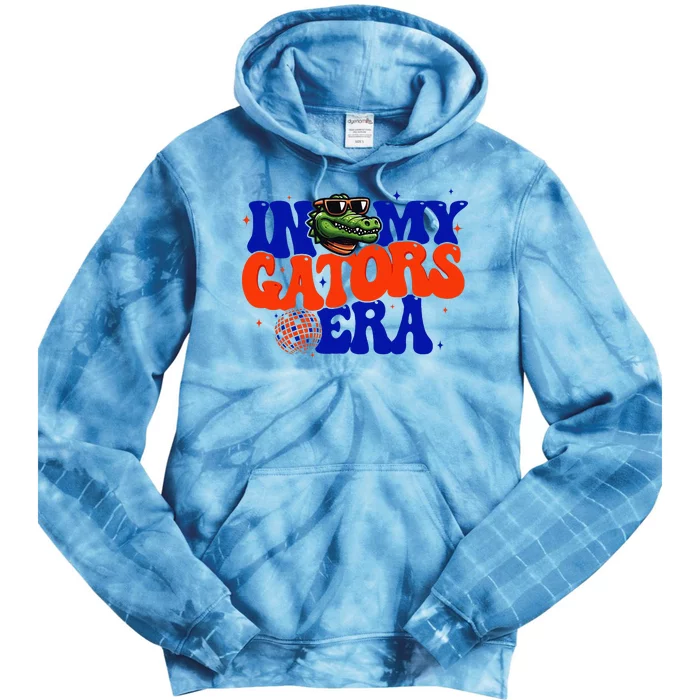 In My Gators Era Game Day Mascot Spirit Squad Florida Groovy Tie Dye Hoodie