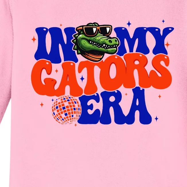 In My Gators Era Game Day Mascot Spirit Squad Florida Groovy Baby Long Sleeve Bodysuit