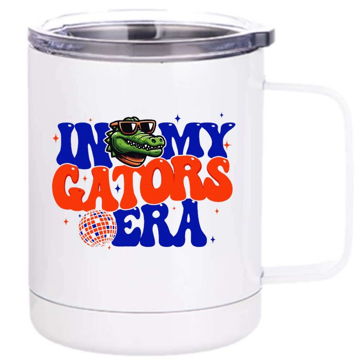 In My Gators Era Game Day Mascot Spirit Squad Florida Groovy Front & Back 12oz Stainless Steel Tumbler Cup