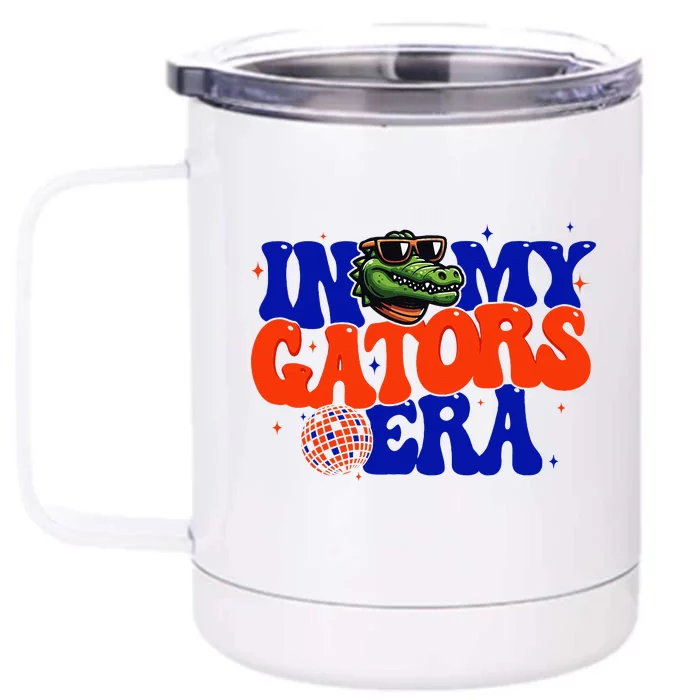 In My Gators Era Game Day Mascot Spirit Squad Florida Groovy Front & Back 12oz Stainless Steel Tumbler Cup