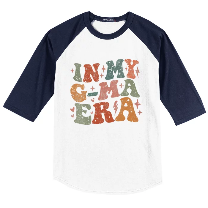 In My Gma Era Lover Groovy Vintage Mom Funny MotherS Day Baseball Sleeve Shirt