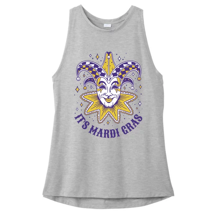 It's Mardi Gras Holiday Festival Ladies Tri-Blend Wicking Tank