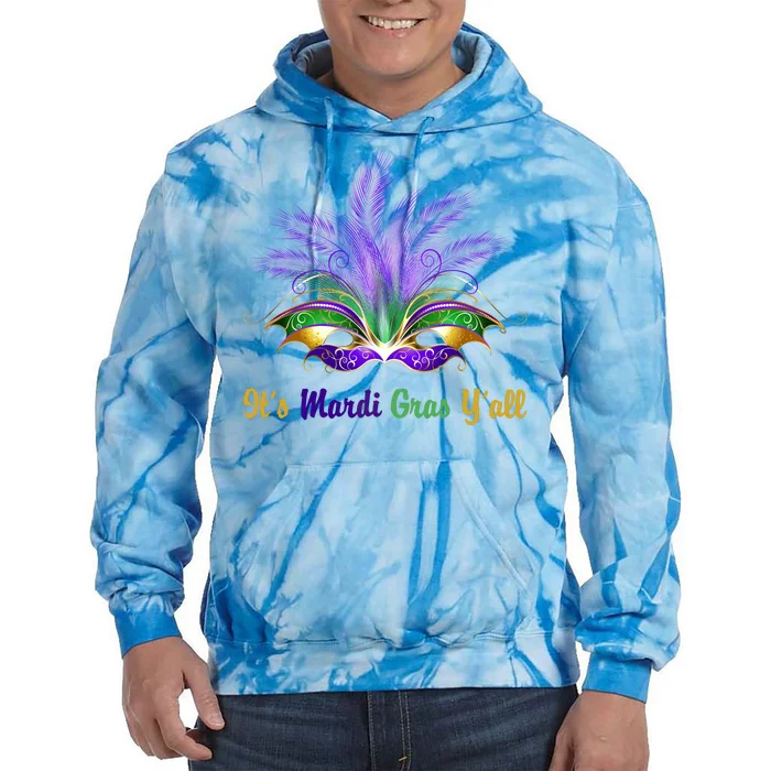 It's Mardi Gras Y'all Festive Party Tie Dye Hoodie