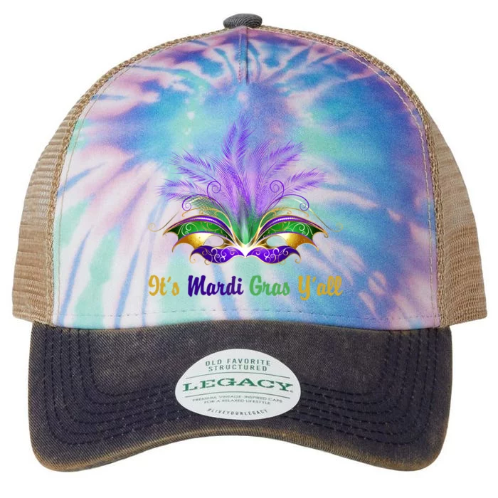 It's Mardi Gras Y'all Festive Party Legacy Tie Dye Trucker Hat