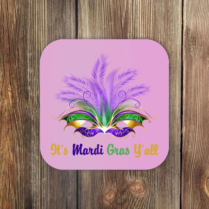 It's Mardi Gras Y'all Festive Party Coaster