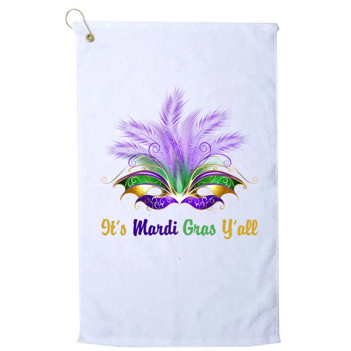 It's Mardi Gras Y'all Festive Party Platinum Collection Golf Towel