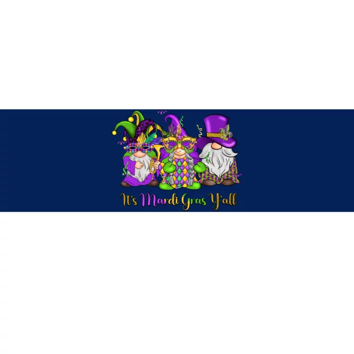 It's Mardi Gras Y'all Gnome Fat Tuesday Gift Fleur De Lis Bumper Sticker