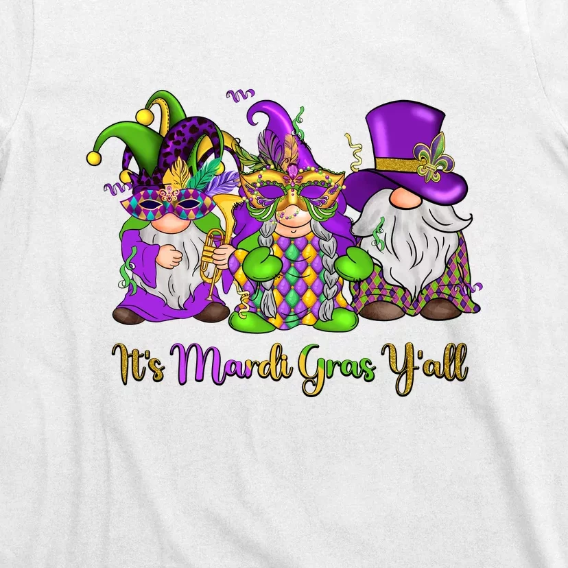 It's Mardi Gras Y'all Gnome Fat Tuesday Gift Fleur De Lis T-Shirt