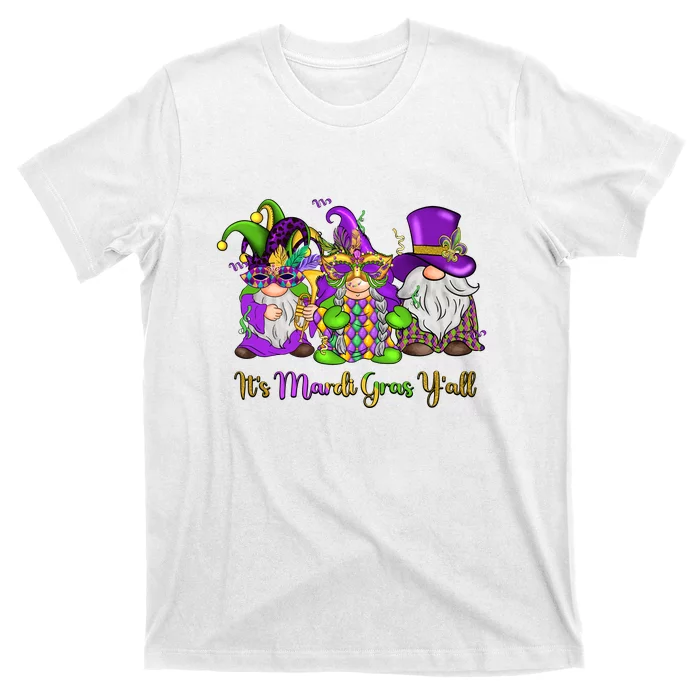 It's Mardi Gras Y'all Gnome Fat Tuesday Gift Fleur De Lis T-Shirt