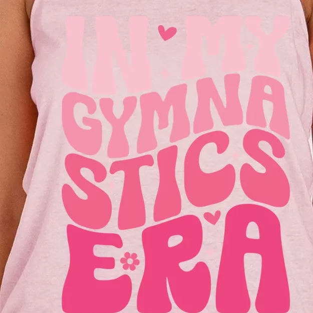 In My Gymnastics Era Groovy Gymnastics Birthday Gift Women's Knotted Racerback Tank